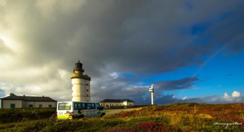 Phare du Stiff , automne , Ile d'Ouessant , Eusa découverte , excursion en soirée , minibus 8 places , circuit touristique